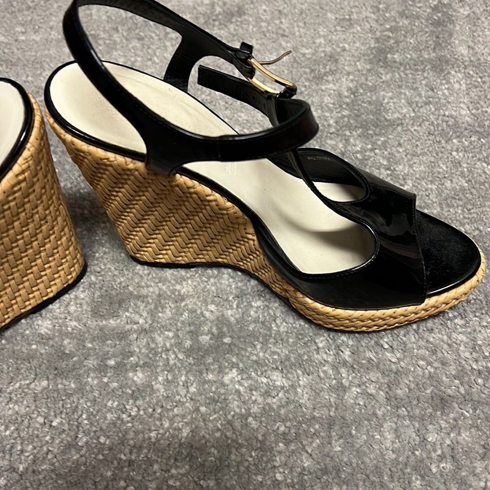 Bally Black and Tan Wedge Shoes - Picture 3 of 6